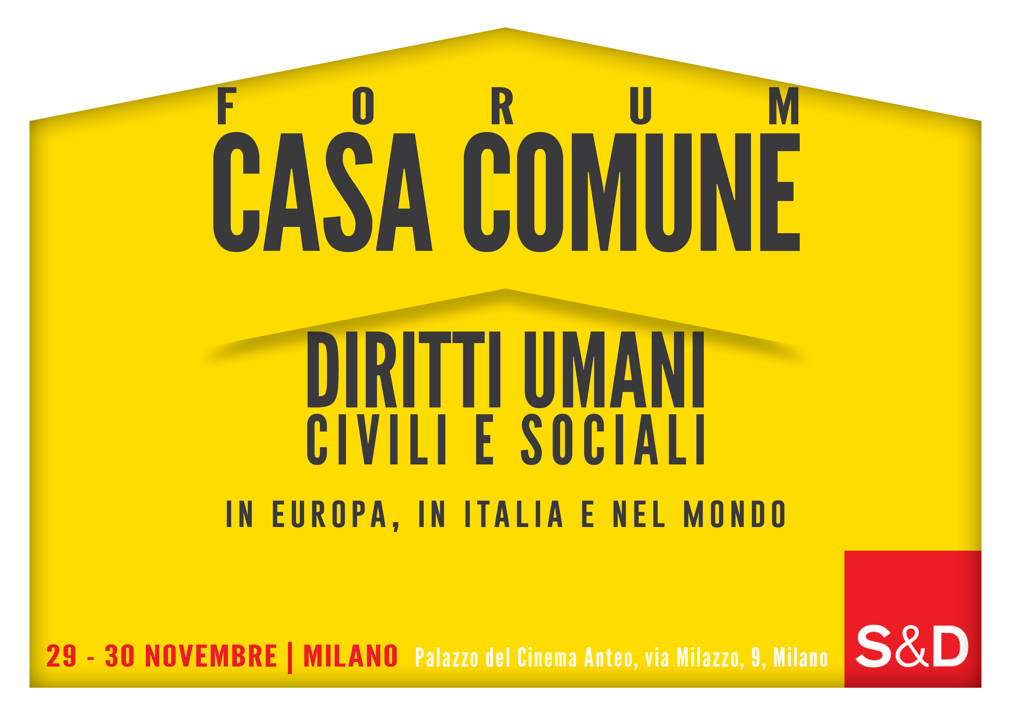 Il programma del 1° Forum di Casa Comune