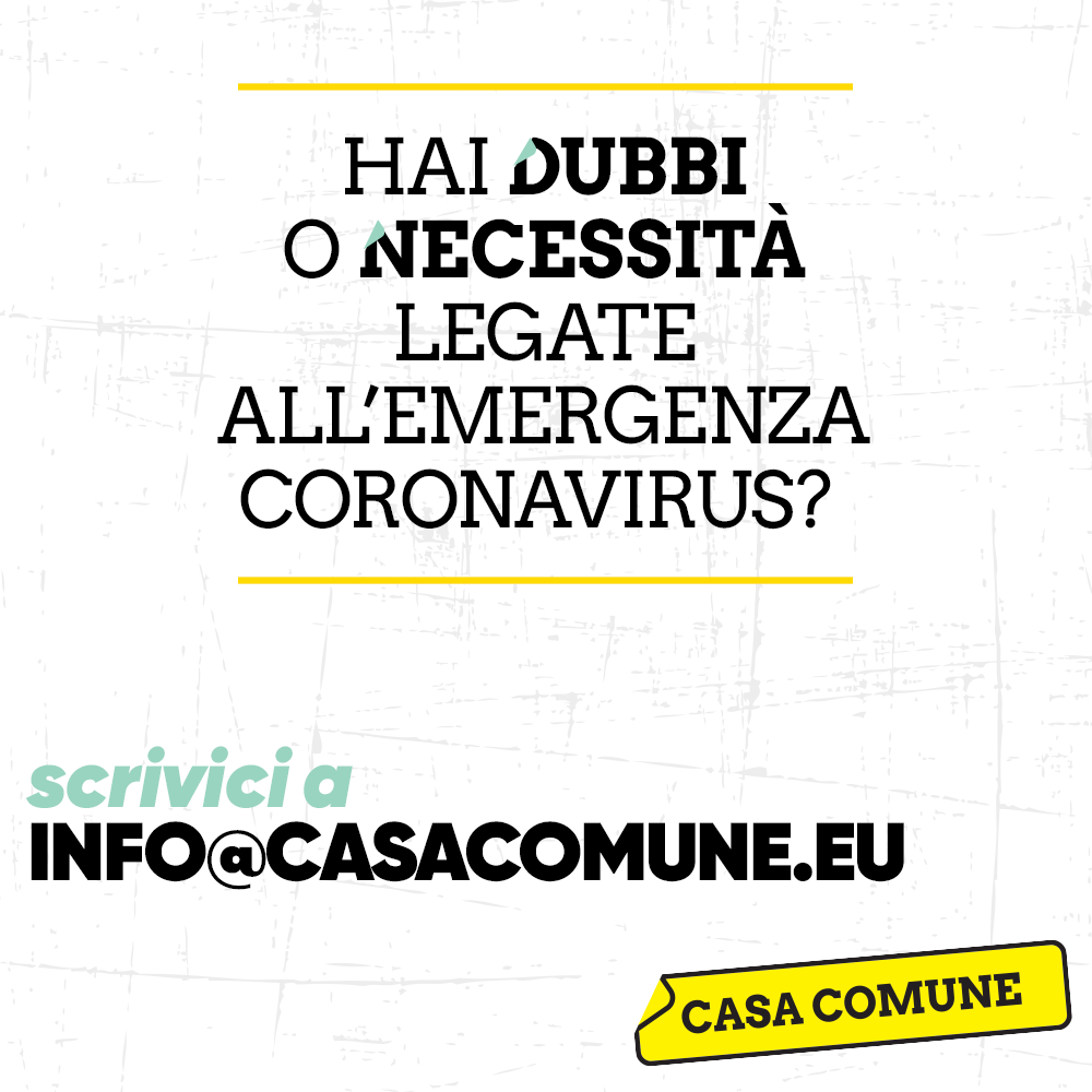 Casa Comune: un nuovo servizio di ascolto e informazione nell’emergenza Coronavirus