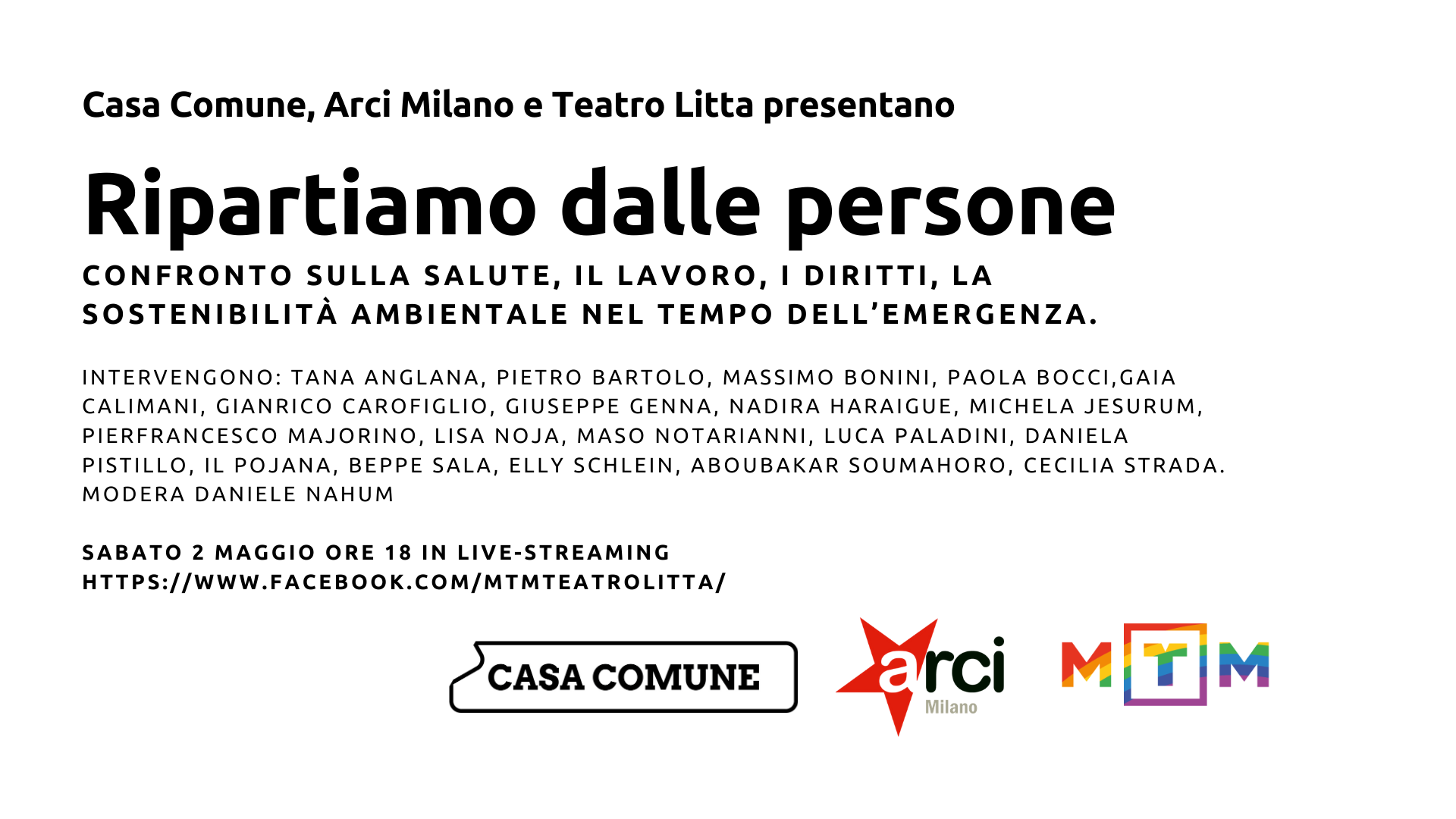 Oggi in diretta virtuale dal Teatro Litta